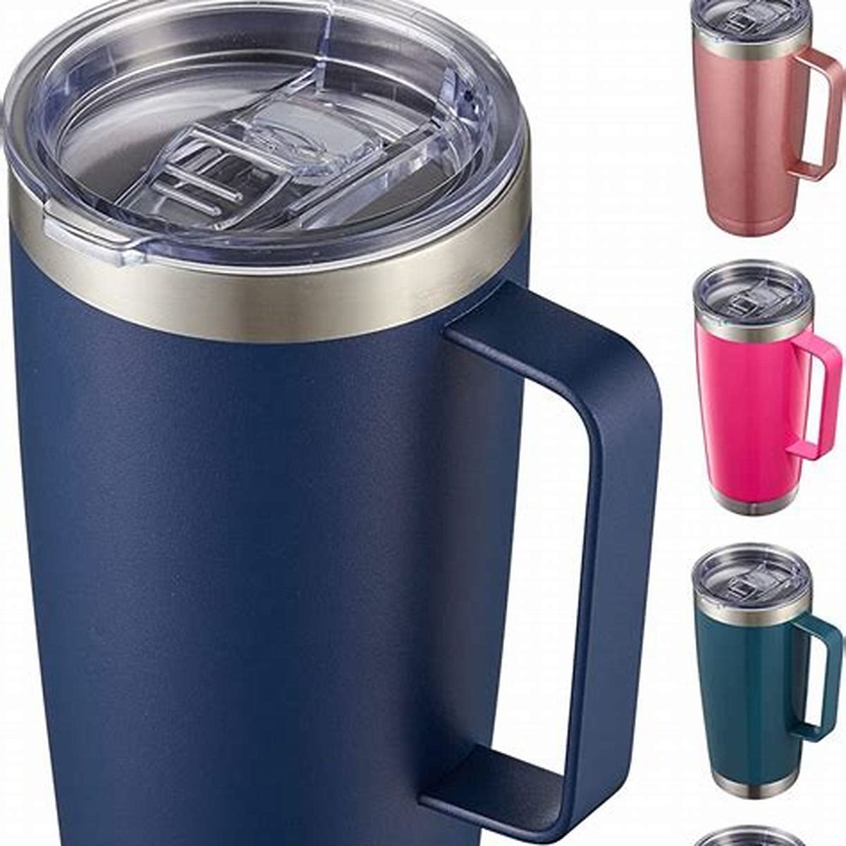 Titanium Insulated Travel Coffee Mug with Lid - 5 Colors