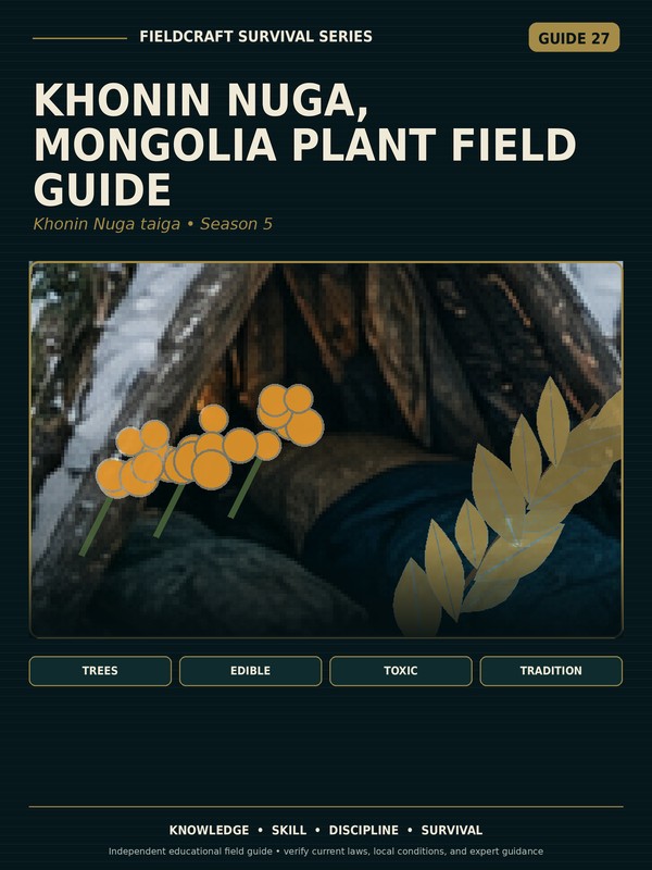 Khonin Nuga, Mongolia Plant Field Guide Survival Guide cover