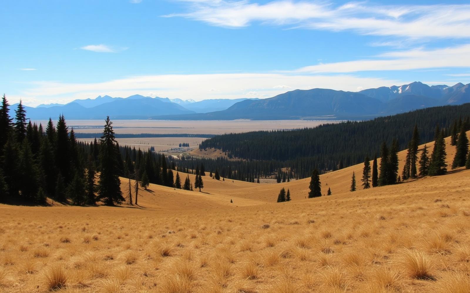 Rolling grasslands and lodgepole pine across the Chilcotin Plateau