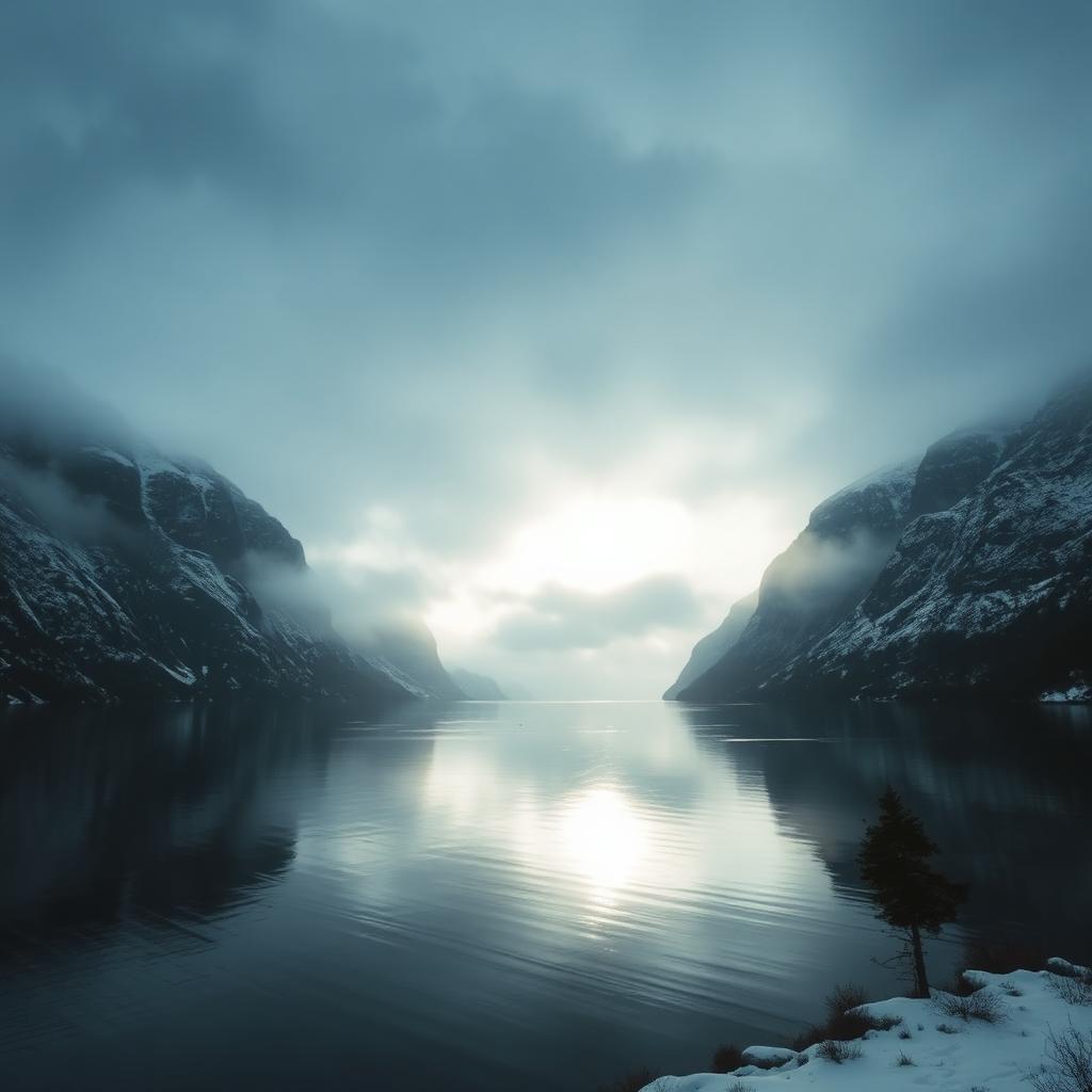 Cold northern water at low light